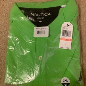 Nautica Slim Fit 3XL Lime Green Polo New Sealed